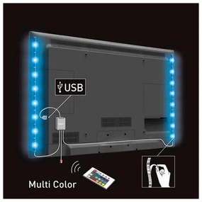 Solight WM504 - KÉSZLET 2x LED RGB Szalag TV -hez távirányítóval IP65 LED/USB 50cm