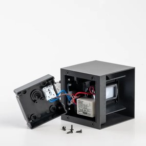 BRILAGI - CUBE LED kültéri fali lámpatest érzékelővel LED/6W/230V fekete IP65