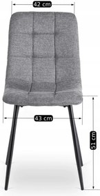 Szürke Szövet Étkezőszék. PERU 2