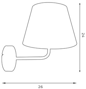 Fali lámpa ARDEN 1xE27/60W/230V fehér/arany