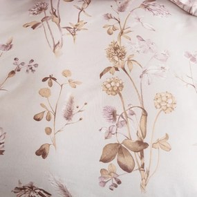 Mikroflanel ágyneműhuzat BOTANIQUE krémszínű-barna Ágyneműhuzat mérete: 70 x 90 cm | 140 x 200 cm