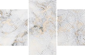 Egy fehér mandala képe (90x60 cm)