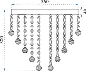 Toolight Szerszámlámpa, Crystal mennyezeti lámpa APP514-5C 5xE14, króm, OSW-00071