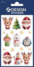 Matrica, 1 ív, 76x120 mm, AVERY ZWECKFORM, Z-Design No.54478, karácsonyi figurák (AY54478)