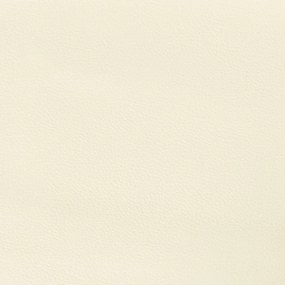 krémszínű műbőr fejtámla szárnyakkal 147x23x118/128 cm