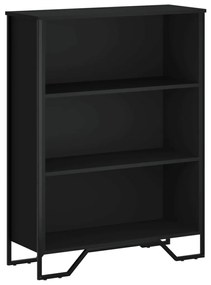 fekete szerelt fa könyvszekrény 80 x 31 x 106 cm