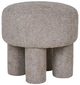 Világosszürke buklé puff Perth – House Nordic