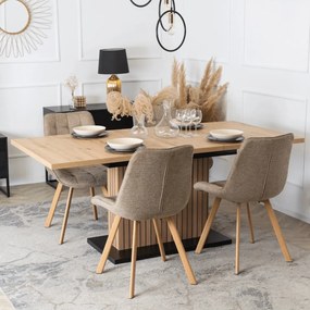 KATHY Kárpitozott Étkezőszék Sötét Bézs Színben