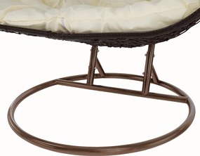 Függő dupla fotel, réz/barna/bézs, DALVEA 2 NEW