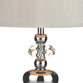 Dar Lighting glamour modern asztali lámpa edith csiszolt króm daredi4150