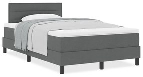 Box Spring Ágy matraccal Sötétszürke 120x200 cm Szövet