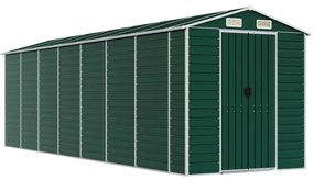 zöld horganyzott acél kerti fészer 191 x 640 x 198 cm