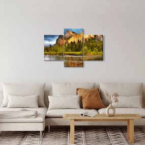 Kép - Sziklák a tónál (90x60 cm)