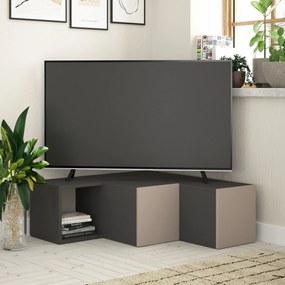 TV szekrény Compact - Anthracite, Light Mocha