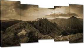 Festmények 150x80 Barna tájkép Tájkép