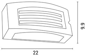 Kültéri fali lámpa 1xE27/10W/230V IP54 szürke