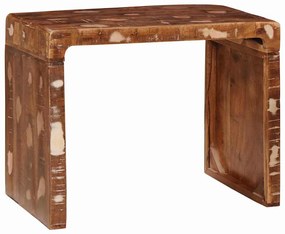 Végasztal 60 x 35 x 45 cm tömör újrahasznosított fa