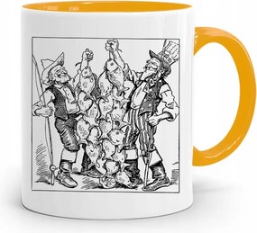 Sárga Horgász Bögre Ajándék fényképes nyomtatással