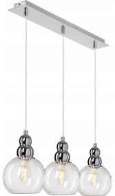 Csillár zsinóron AKSO 3xE14/40W/230V ezüst