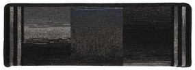 15 db fekete-szürke öntapadó lépcsőszőnyeg 65x21x4 cm