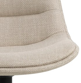 Fekete-bézs állítható magasságú bárszék (ülésmagasság 65 cm) Adisa – Actona