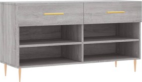 vidaXL szürke sonoma színű szerelt fa cipőpolc 102 x 35 x 55 cm