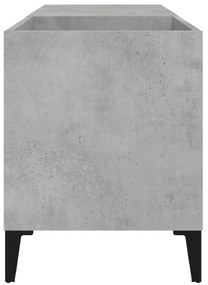 betonszürke szerelt fa hanglemezszekrény 84,5x38x48 cm
