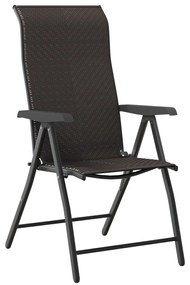 5 darabos kerti étkező szett Fekete Poly Rattan