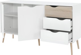 komód, tölgy sonoma / fehér, OSLO 75381