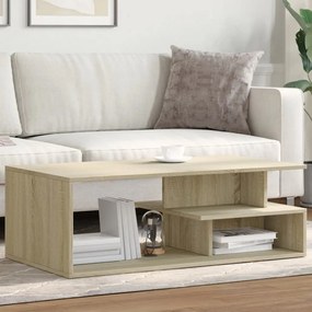 Sonoma tölgy színű szerelt fa dohányzóasztal 102x55x35 cm