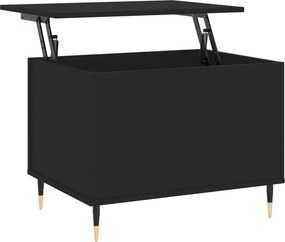 vidaXL fekete szerelt fa dohányzóasztal 60x44,5x45 cm