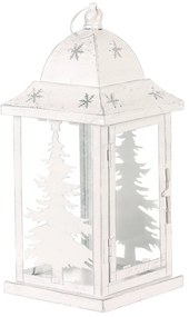 Tűlevél fém lámpás, fehér, 31 cm