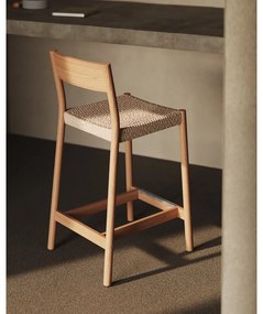 Natúr színű tölgyfa bárszék (ülésmagasság 65 cm) Yalia – Kave Home