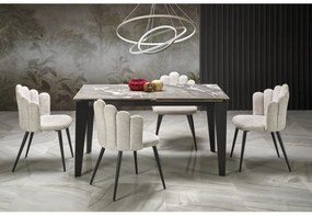 FELIX asztal, szürke márvány / fekete