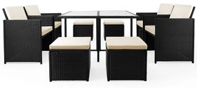 Casaria® Kerti rattan szett America 4+4 - antracit