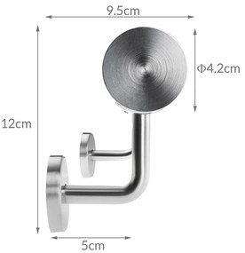 CONEKT, rozsdamentes acél kapaszkodó lépcsőkhöz, 100cm, ezüst Monzana
