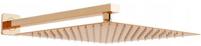 Mexen Slim zuhanyfej 30 x 30 cm-es zuhanykarral, rózsaarany - 79130112-60