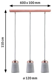 Paulmann 79626 - 3xE27/20W Csillár zsinóron NEORDIC STIG 230V