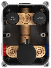 REA-P8551 - LUNGO termosztátos zuhanyszett rejtett csapteleppel, szálcsiszolt arany