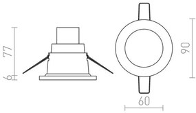 RED - R12659 - LEROY fürdőszobai mennyezeti lámpa 1xGU5,3/35W/12V IP44