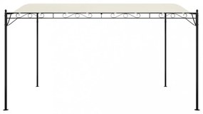 krémszínű szövet és acél pavilon 4 x 3 m 180 g/m²