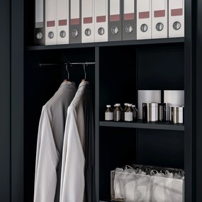 Fém öltözőszekrény DAWID, 900 x 1850 x 450 mm, antracit