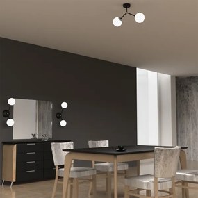 Csillár JOY 2xE14/40W/230V fekete/fényezett króm