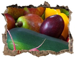 3d-s lyuk vizuális effektusok matrica Gyümölcsök és zöldségek nd-k-80504803