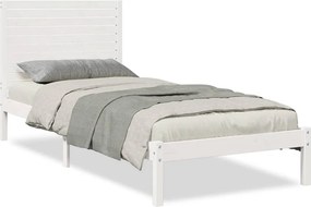 vidaXL fehér tömör fa extra hosszú ágykeret matrac nélkül 90 x 220 cm
