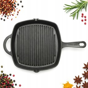 Ăntöttvas GrillserpenyĆ 25,5cm Konyhai. Elektromos GĂĄz SĂŒtĆhöz