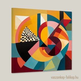 Absztrakt formák 3 – Modern prémium vászonkép otthonra 40x40cm