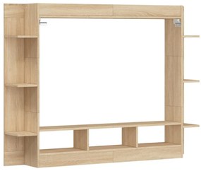 sonoma tölgyszínű szerelt fa TV-szekrény 152x22x113 cm