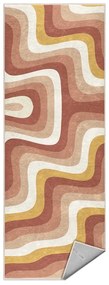 Okkersárga-törtrózsaszín mosható futószőnyeg 60x230 cm Creamy Strawberry Swirl – Mila Home