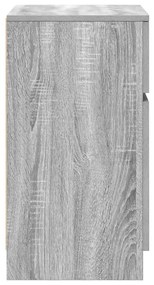 2 db szürke sonoma színű fa éjjeliszekrény 39x35x65 cm